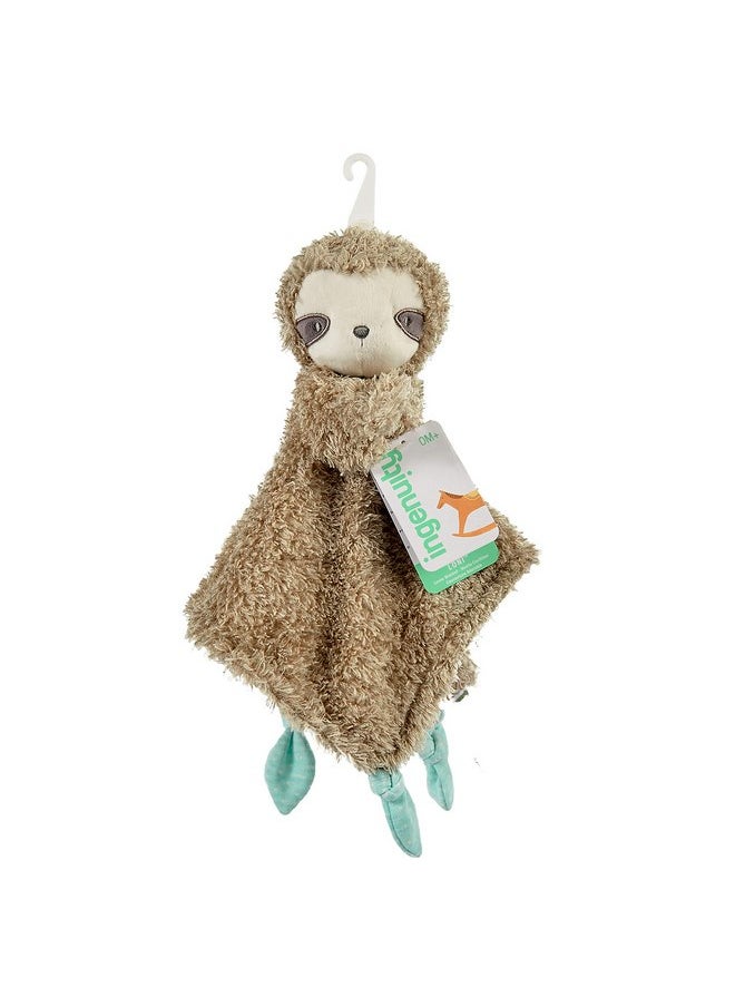 Ingenuity Loni the Sloth Lovey Premium Security Blanket, Soft Plush Toy for Babies, 14 Inches