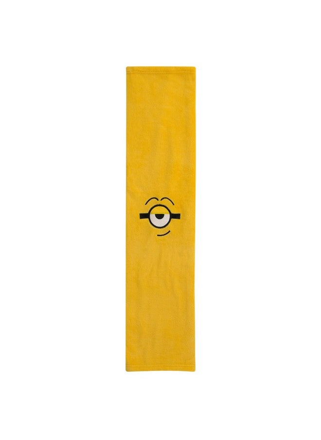 Illimuniation Lazy Minions Club Yellow, Blue and White, Minion Character Shaped Toddler Blanket