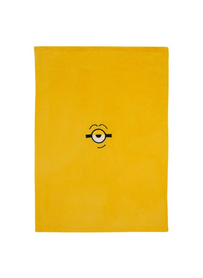 Illimuniation Lazy Minions Club Yellow, Blue and White, Minion Character Shaped Toddler Blanket