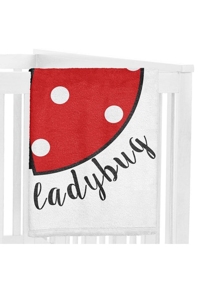 Sweet Jojo Designs Little Ladybug Girl Milestone Blanket Monthly Newborn First Year Growth Mat Baby Shower Memory Keepsake Gift Picture - Red Black and White Polka Dot