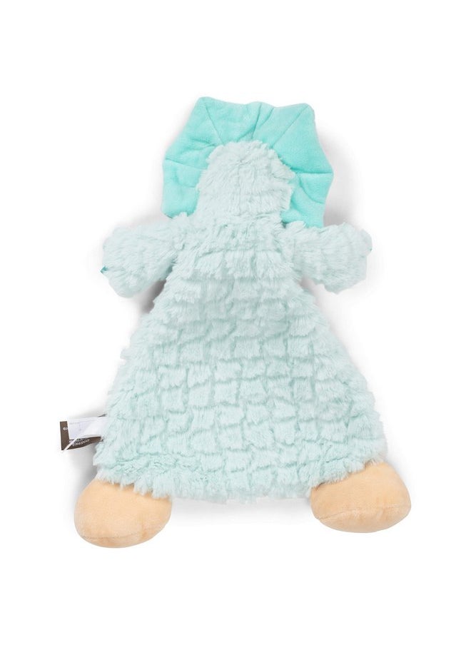 Darcy Dinosaur Aqua Blue Children's Plush Rattle Blankie