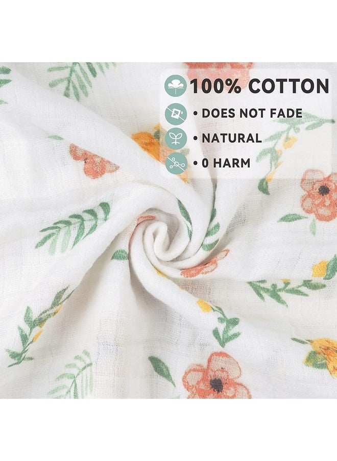 Softan Swaddle Blanket, Muslin Swaddle Blanket for Boys & Girls, 47X47In Muslin Swaddle Receiving Blanket for Newborn, Baby Muslin Swaddle Blanket Soft Silky & Breathable, 4 Pack