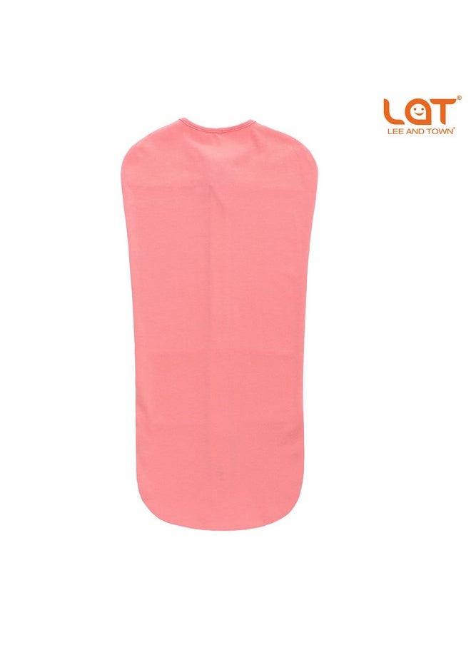 LAT Baby Sleep Sacks Cotton Breathable Swaddle Blankets for Summer 0-3 3-6 Months Baby Transition Sleep Bag (Pink, Medium)