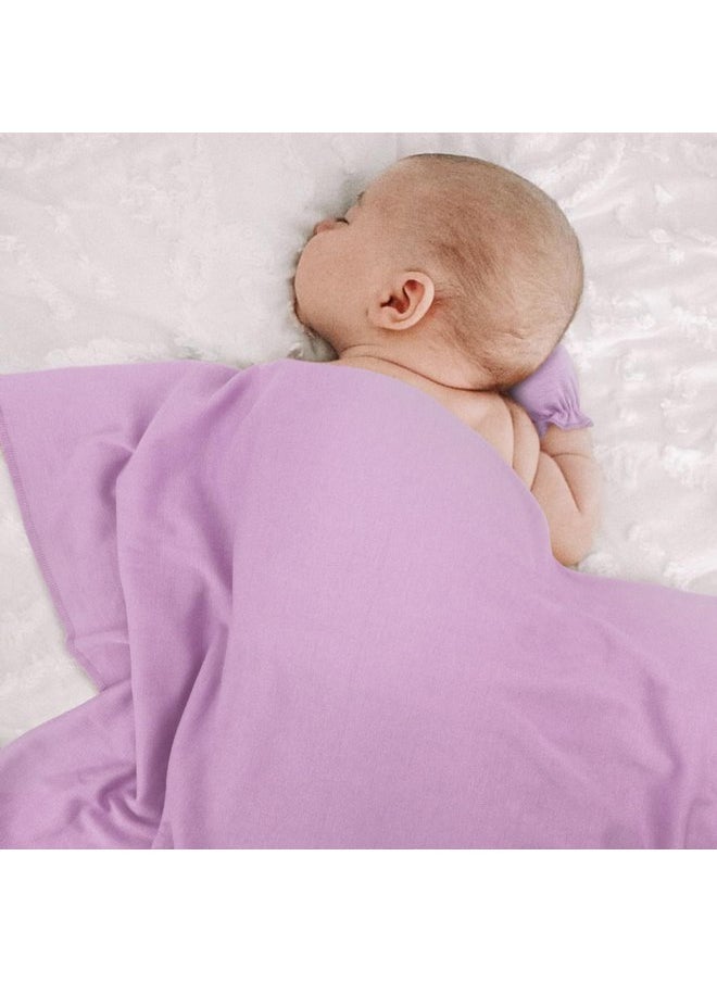 DRESHOW BQUBO Newborn Receiving Blanket Bow Hat Gloves Set Cotton Warm Baby Swaddle Blanket Wrap Baby Sleep Sack Shower Gift