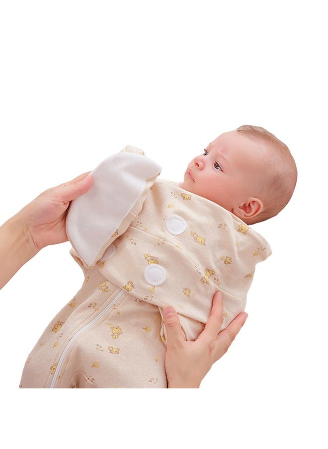 LAT Baby Sleep Sacks Breathable Cotton Swaddle Blankets Baby Transition Sleep Bag Promotes Healthy Hip Development (3-7 Months)
