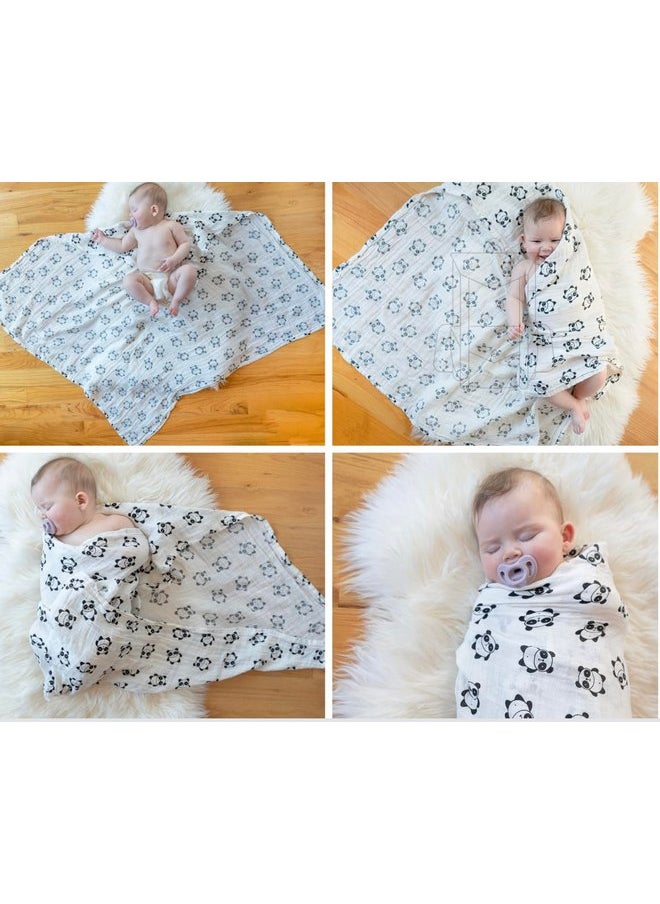 100% Organic Cotton Unisex Muslin Swaddle Blanket for Baby 3 Pack Hypoallergenic Breathable Baby Essentials Registry