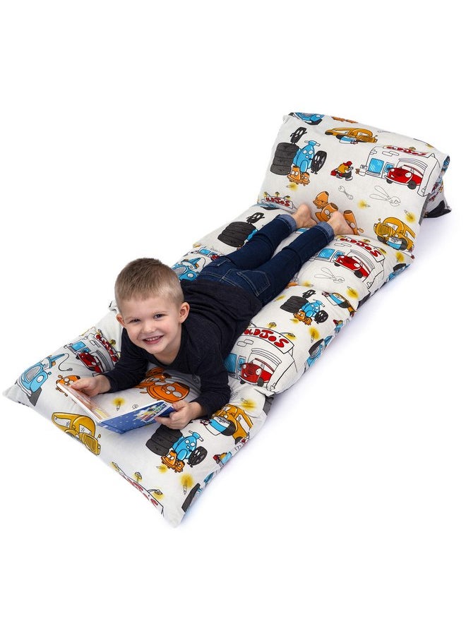 JumpOff Jo - Kids Floor Lounger Soft Pillow Cover, for Playrooms, Travel, Napping, Slumber Parties and More - Ages 3+ - *Pillows Not Included - 26” x 88” - Jo’s Garage