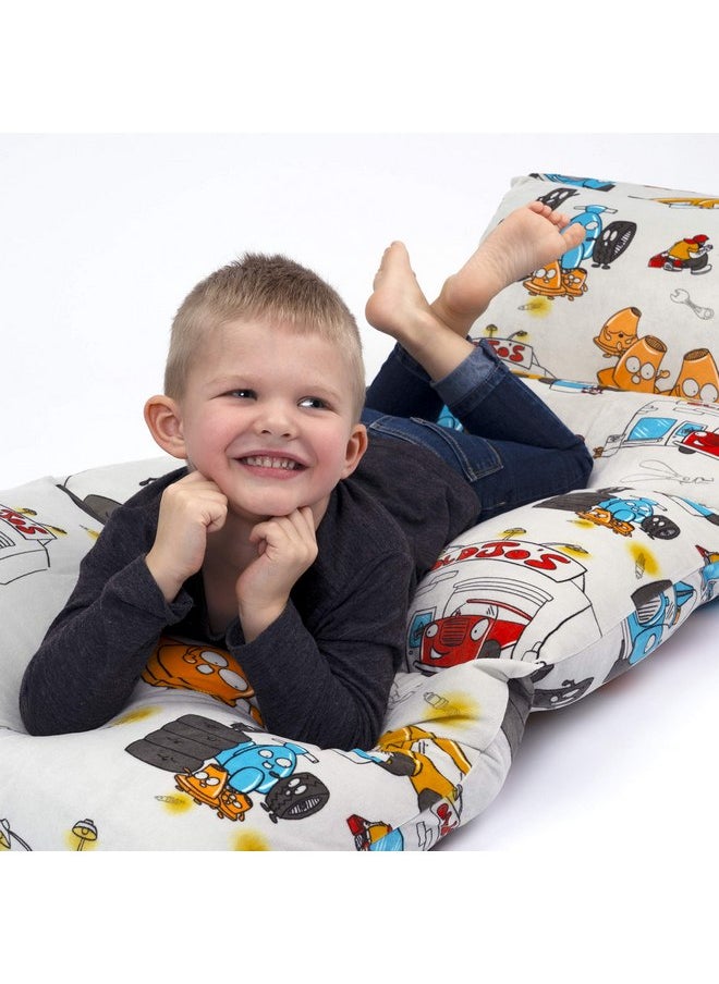 JumpOff Jo - Kids Floor Lounger Soft Pillow Cover, for Playrooms, Travel, Napping, Slumber Parties and More - Ages 3+ - *Pillows Not Included - 26” x 88” - Jo’s Garage