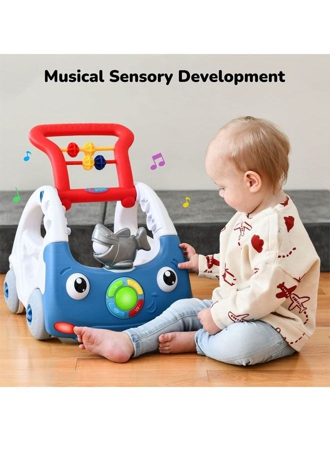 Baby Learning Trolley Walker With Early Education Activity Center With Light And Music For Babies And Toddlers