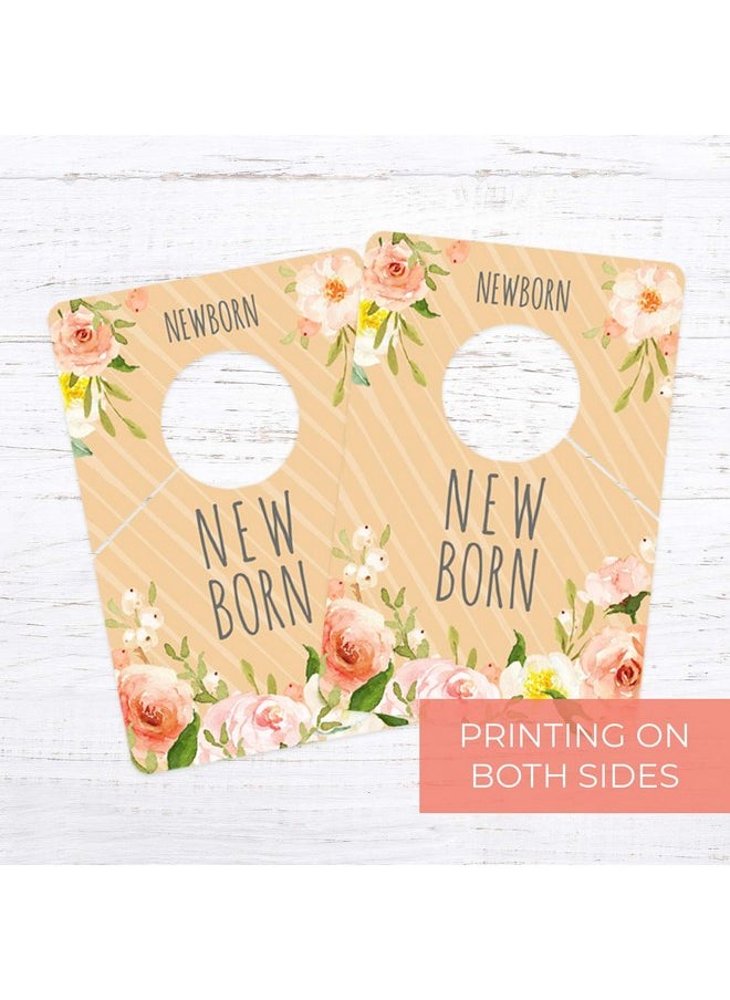 Floral Closet Clothing Size Dividers/Closet Organizer For Baby Girl Clothes Newborn To 4T / 10 Baby Closet Size Dividers