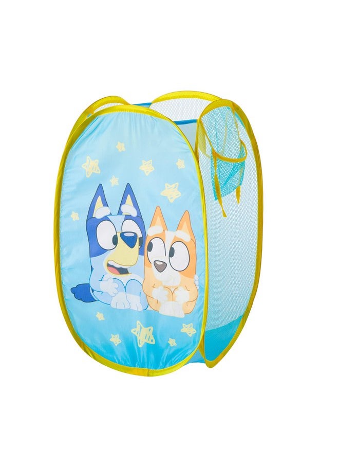 Bluey Pop Up Hamper with Durable Carry Handles, with Bluey and Bingo, 21'' H x 13.5'' W X 13.5'' L