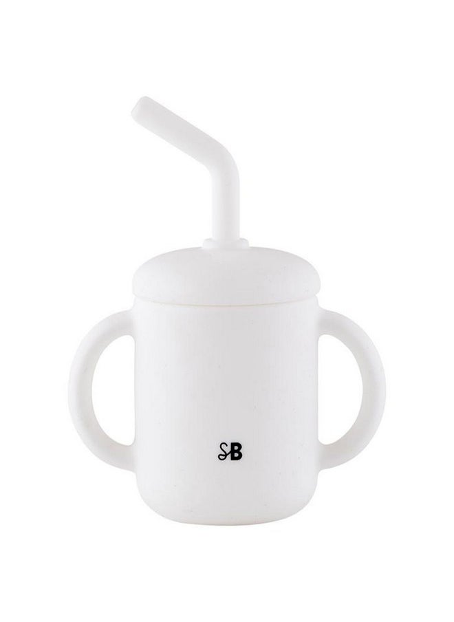 Stephan Baby Christmas Sippy Cups - Soft Silicone Baby Cup with Lid & Straw, 4-Ounce, Merry Mini