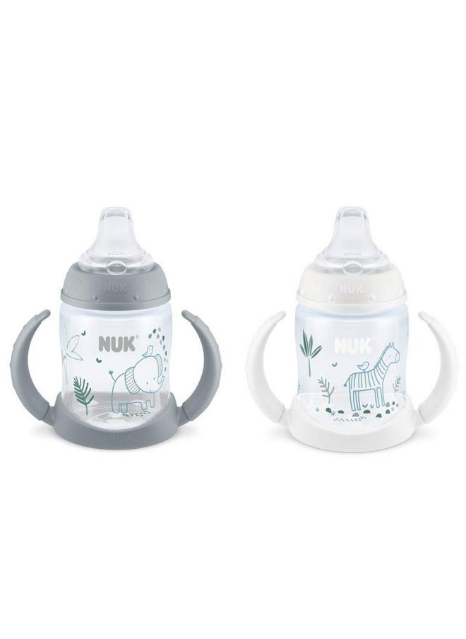 NUK Learner Cup, 5oz, 2-Pack, Elephant/Zebra