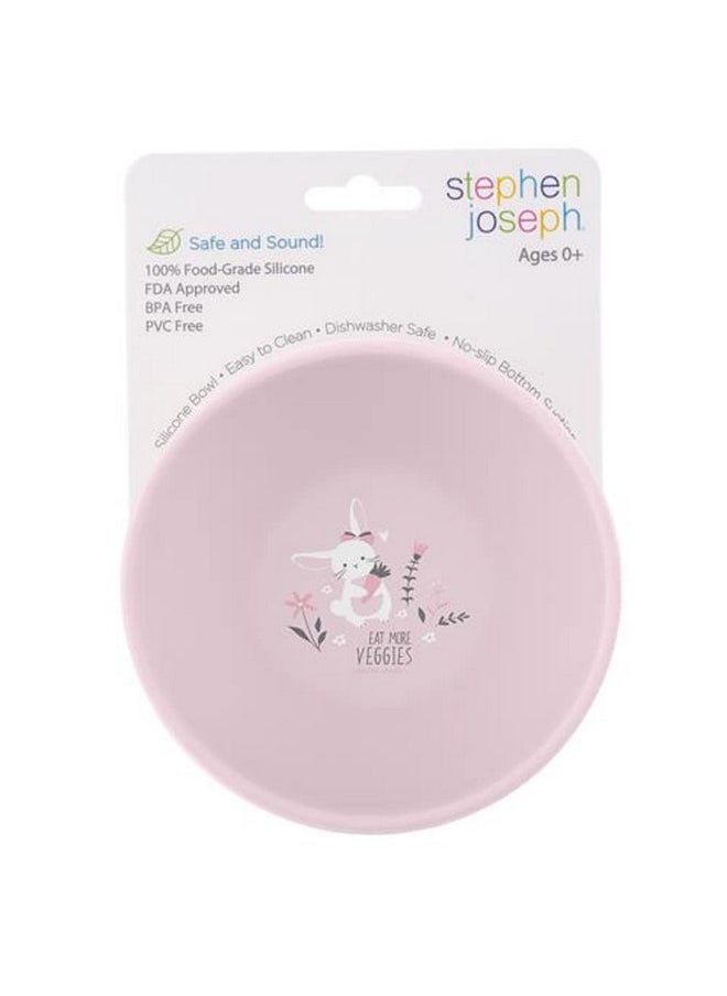 Stephen Joseph, Silicone Baby Bowls, Suction Bowl, Stay Put Suction Bowl, First Stage Self Feeding, Bunny