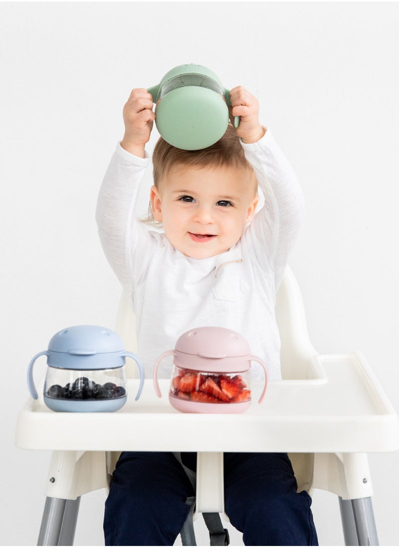 Tweat Snack Container Twin Pack Sage & Pink