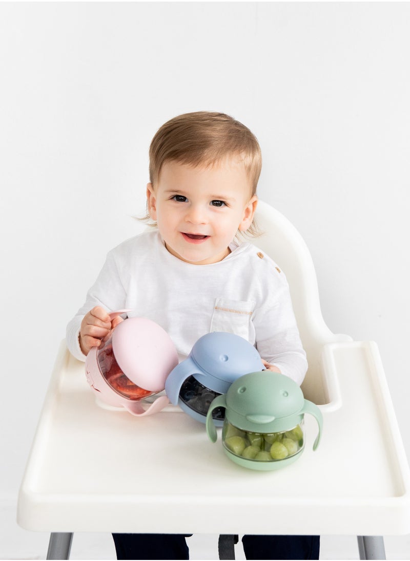 Tweat Snack Container Twin Pack Sage & Pink