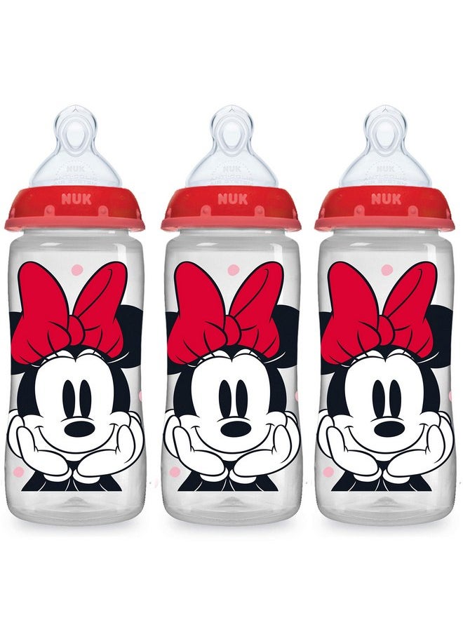 NUK Smooth Flow Anti Colic Disney Baby Bottle, Minnie Mouse, 10oz (Pack of 3)