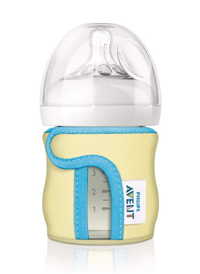 Philips AVENT Glass Baby Bottle Sleeve for 4oz Bottle, Pack of 1, SCF675/01, (Colors May Vary)