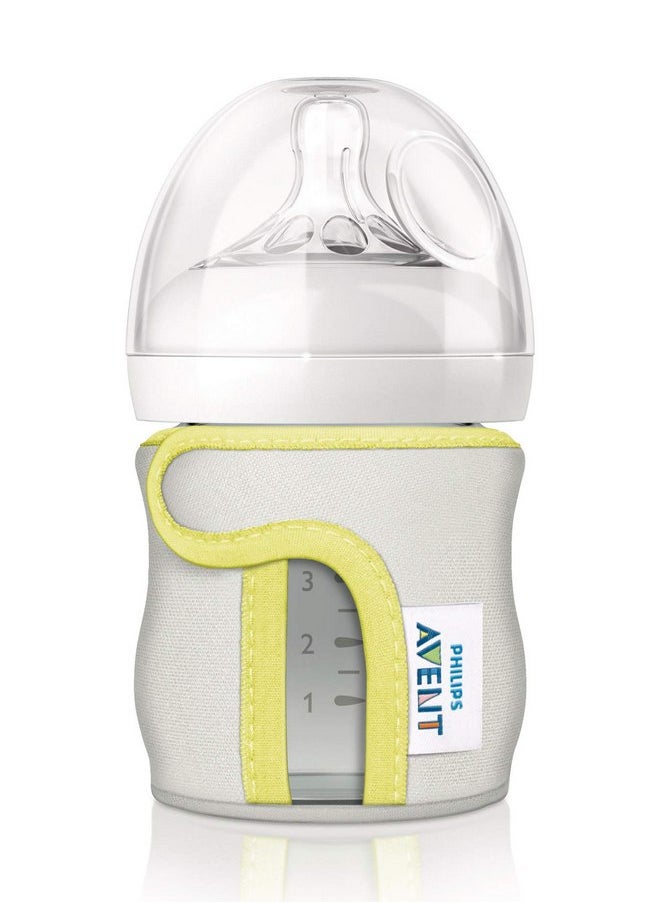 Philips AVENT Glass Baby Bottle Sleeve for 4oz Bottle, Pack of 1, SCF675/01, (Colors May Vary)