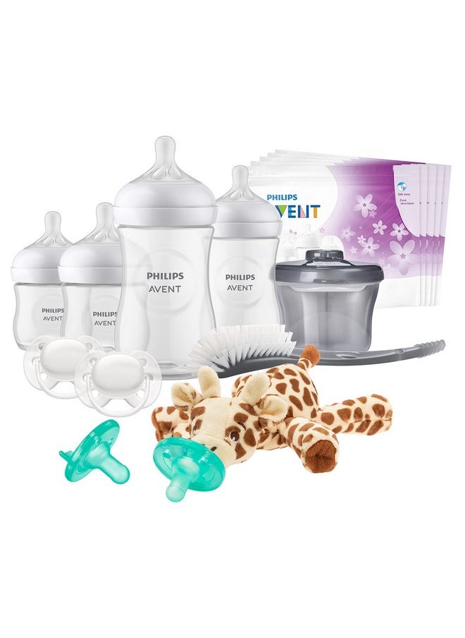 Philips AVENT Natural Baby Bottle with Natural Response Nipple, Essentials Baby Gift Set, SCD839/02