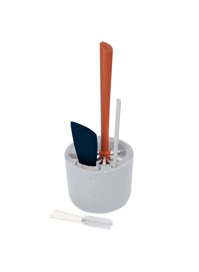 Boon Mod Replacement Baby Bottle Brushes - Includes Bottle Cleaner Brush, Straw Cleaner Brush, Nipple Brush and Detail Brush for Baby Bottles - Newborn Essentials - 4 Count