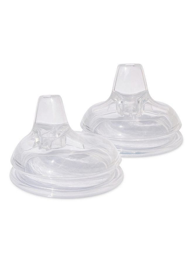 Soft Spout Sippy Cup Bottle Nipples for Comotomo Baby Bottle, 2 Pack | Fits 5 Ounce and 8 Ounce Bottles | Transition Nipples Convert Baby Bottle to Sippy Cup | Includes Nipple Storage Case