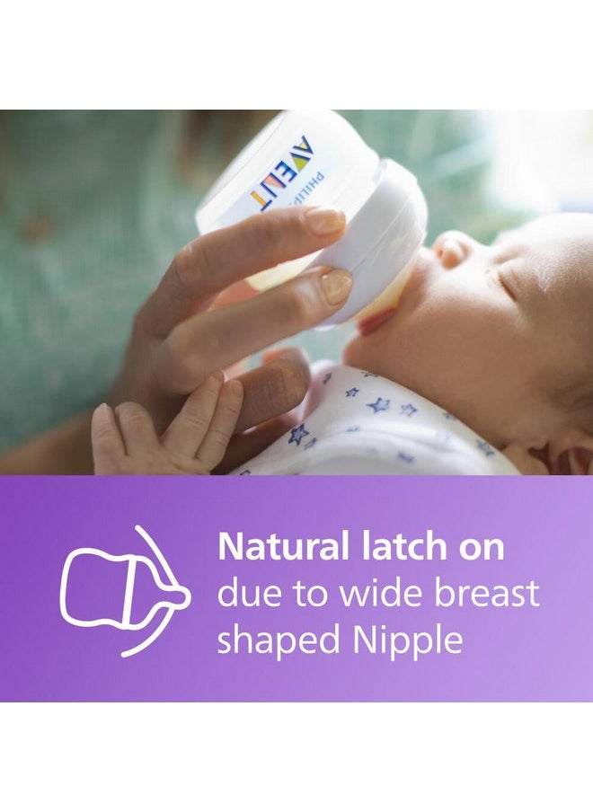 Philips Avent Natural Baby Bottles, with First Flow Nipple, 2OZ/60ML, 2 Pack, SCF019/25