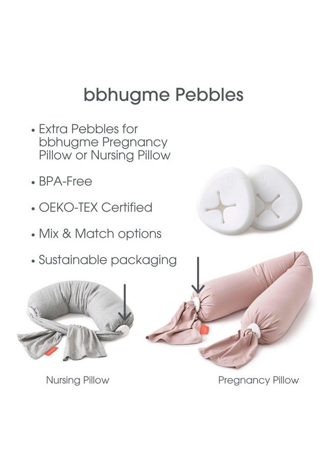 bbhugme Extra Replacement 100% BPA-Free Silicone Pebbles for Pregnancy or Nursing Pillow, Vanilla