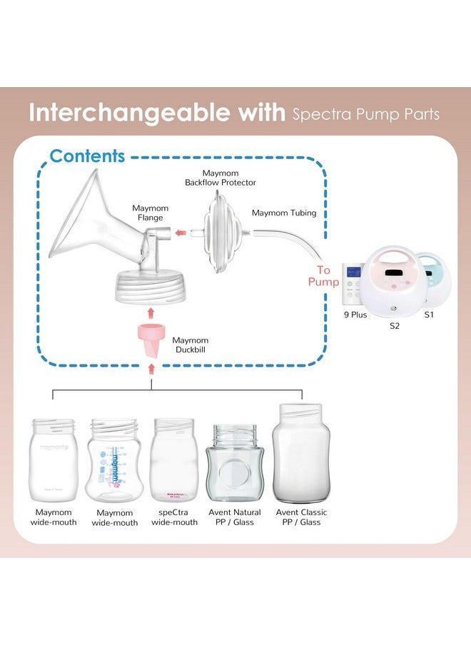 Maymom Pump Part Compatible with Spectra S2 Spectra S1 9 Plus Replacement Pump Part Not Original Spectra S1 Accessories Spectra Flange 17mm Spectra Duckbill Valve