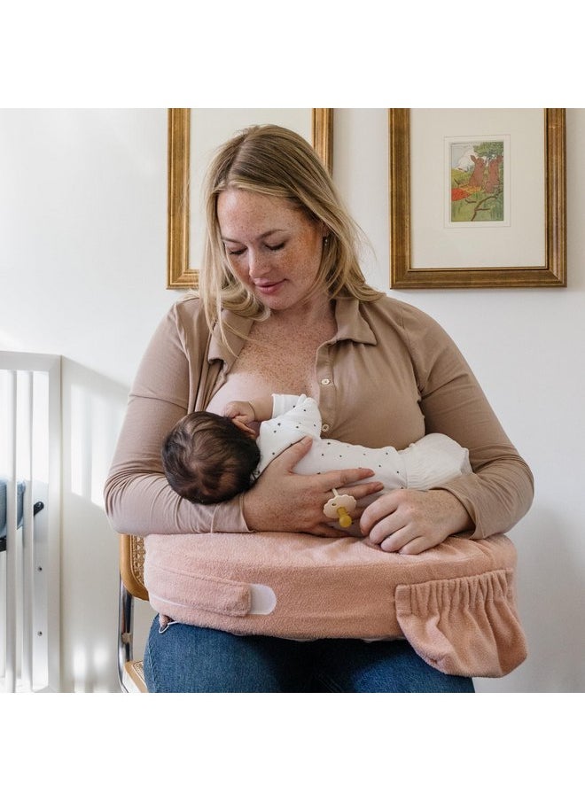 My Brest Friend Deluxe Nursing Pillow Cover - Slipcovers for Baby - Adjustable Fit, Easy Care, Durable - Original Nursing Pillow Not Included, Soft Rose