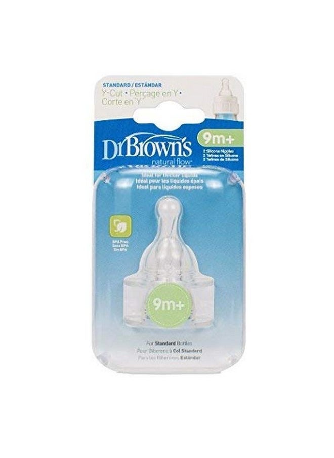 Dr. Browns Unisex Baby Natural Flow Standard Silicone Y-Cut Nipples