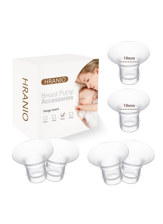 Flange Insert 19mm 6pcs, Flange Sizing Kit Compatible with Spectra Flange, Spectra Pump Parts, Momcozy Wearable Breast Pump, Manual Breast Pump, Spectra Breast Pump, Medela Pump Parts and More