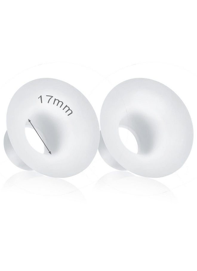 Durceler 17mm Silicone Flange Inserts Compatible with Medela/for Spectra S1 S2 / Elvie / S18 S21 / Momcozy S9 S12/ TSRETE 24mm Breast Pump Shields or Freemie 25mm; Reduce Nipple Tunnel Down to 17mm