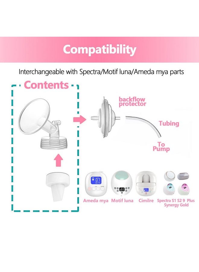 Belmikal 22mm Flange&Duckbill Valve Compatible with Spectra S2 S1 9 Plus Ameda MYA Motif Luna Cimilre Breastpumps Replacement Spectra Pump Parts/Accessories Flange/Shields.