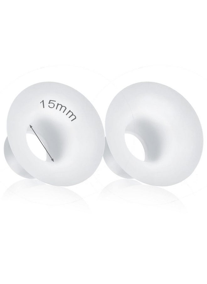 Durceler 15mm Silicone Flange Inserts Compatible with Medela/for Spectra S1 S2 / Elvie / S18 S21 / Momcozy S9 S12/ TSRETE 24mm Breast Pump Shields or Freemie 25mm; Reduce Nipple Tunnel Down to 15mm