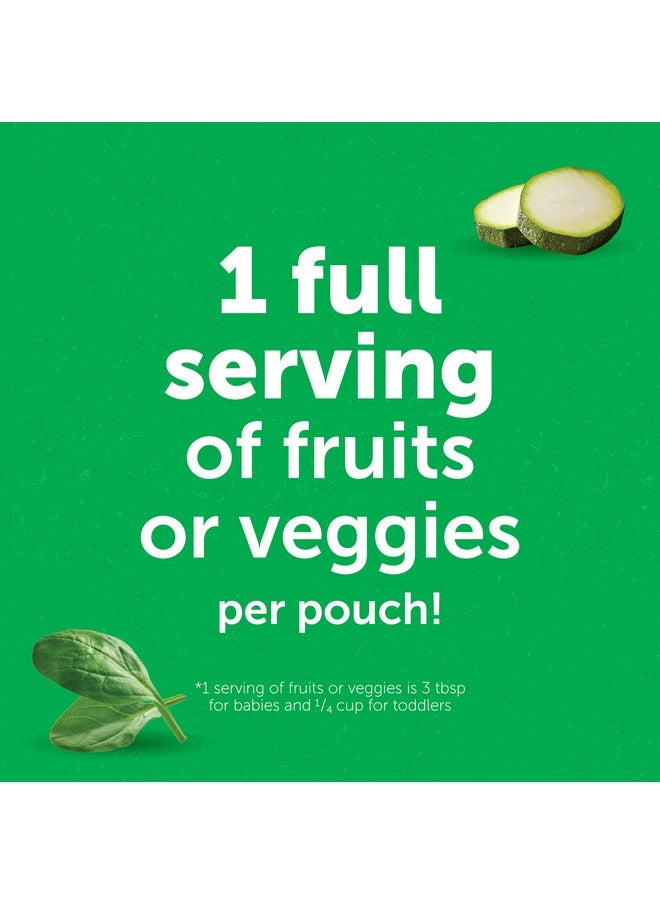 Beech-Nut Baby Food Pouches, Zucchini Spinach & Banana Veggie Puree Baby & Toddler Food, 3.5 oz (12 Pack)