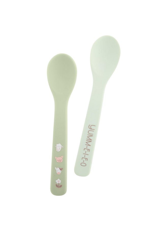 Stephen Joseph Silicone Baby Spoons, One size, Farm