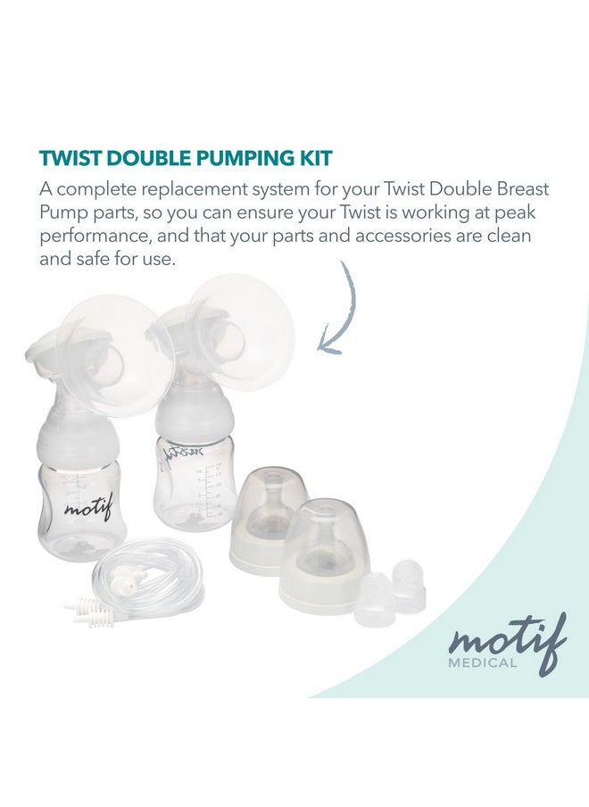 Motif Medical, Twist Resupply Kit, Replacement Parts for Twist Breast Pump, Maternity, Breast Pumping Accessories Clear