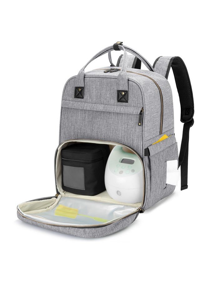 Damero Breast Pump Bag with Compartments for Cooler Bag and Laptop, Breast Pump Backpack