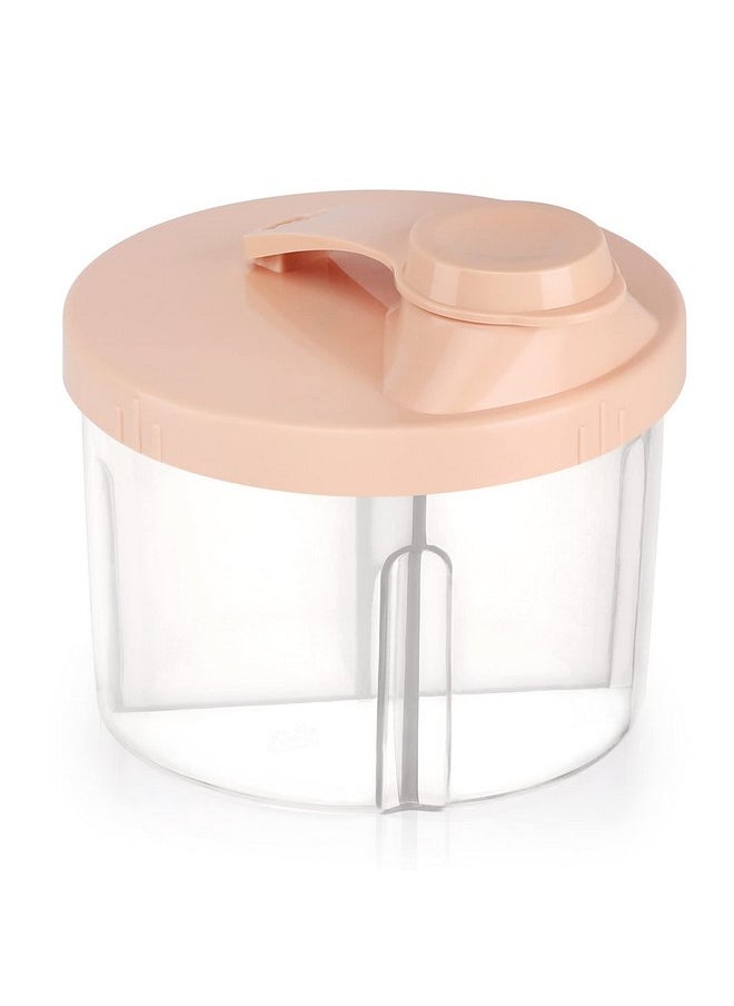 Accmor Baby Formula Dispenser On The Go, Non-Spill Rotating Four-Compartment Formula Container to Go, Milk Powder Kids Snack Container for Infant Toddler Travel Outdoor, Pink