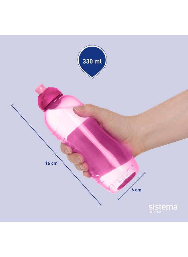 Sistema Twist 'N' Sip Collection Water bottle, 330 ml, Assorted Color