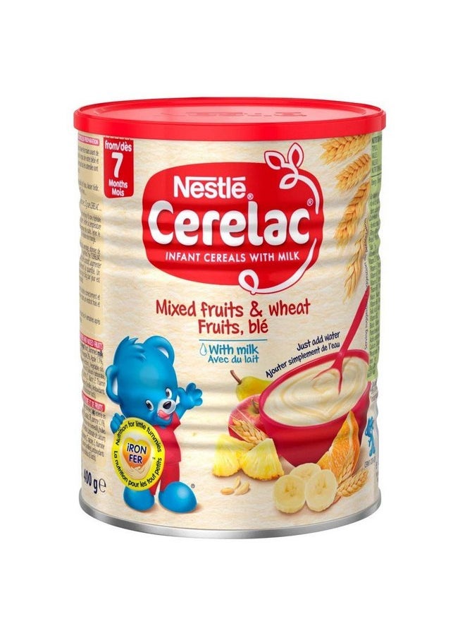 Nestle Cerelac, Mixed Fruits and Wheat with Milk, 14.1 Ounce Can
