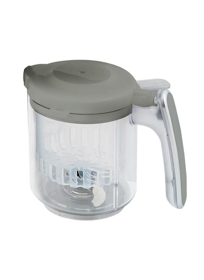 Replacement Stirring Cup & Blade with Steaming Basket for EVLA'S Baby Food Maker - Gray