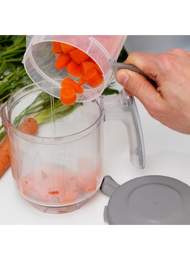 Replacement Stirring Cup & Blade with Steaming Basket for EVLA'S Baby Food Maker - Gray
