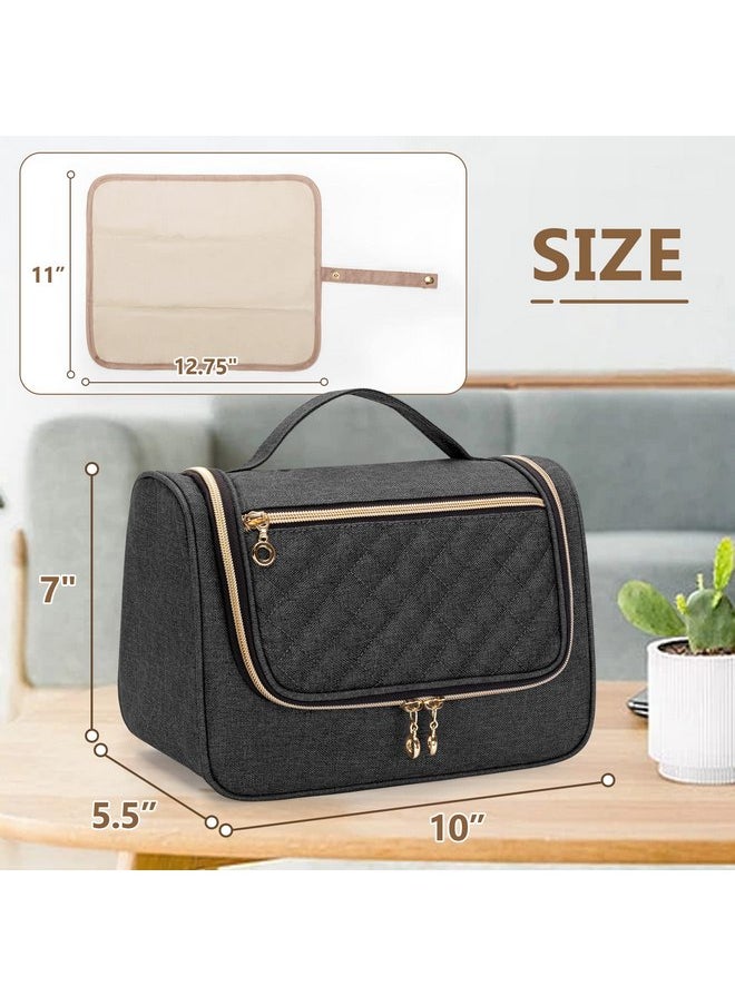Luxja Wearable Breast Pump Bag (with a Waterproof Mat) Compatible with Momcozy and Elvie Breast Pump, Carrying Case for Wearable Breast Pump and Extra Parts (Patent Pending), Black
