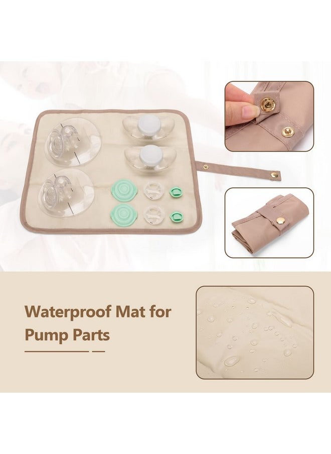 Luxja Wearable Breast Pump Bag (with a Waterproof Mat) Compatible with Momcozy and Elvie Breast Pump, Carrying Case for Wearable Breast Pump and Extra Parts (Patent Pending), Black