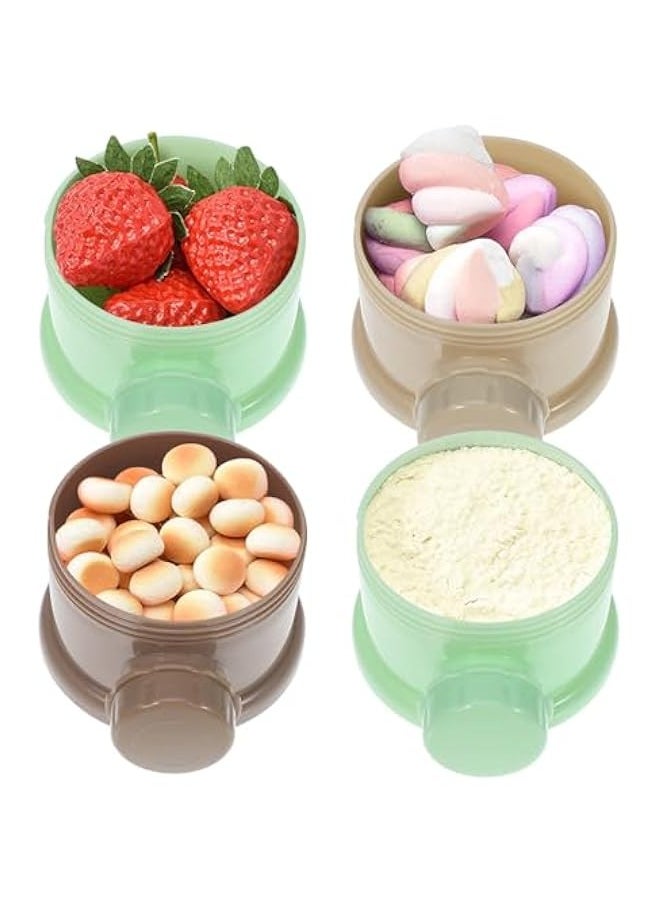 3pcs Storage Container Newborn Milk Powder Dispenser Baby Formula Mixer Lait Milk Powder Formula Dispenser 4 Layer Formula Dispenser Food Dispenser Baby Milk Powder Bebe Boite