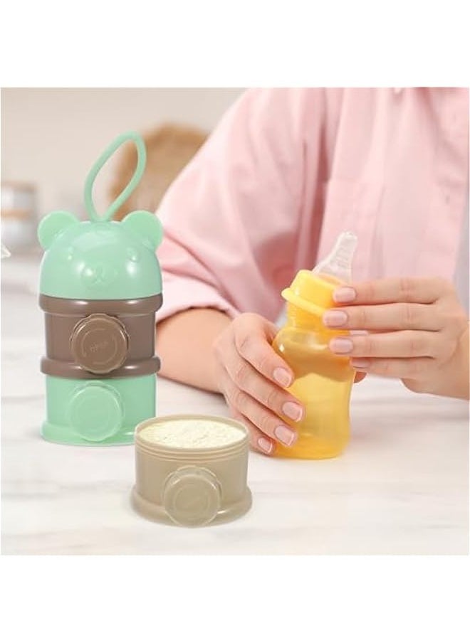 3pcs Storage Container Newborn Milk Powder Dispenser Baby Formula Mixer Lait Milk Powder Formula Dispenser 4 Layer Formula Dispenser Food Dispenser Baby Milk Powder Bebe Boite