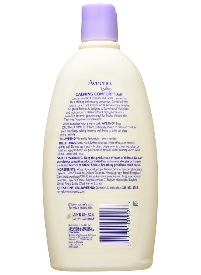 Aveeno Baby Calming Comfort Bath, Lavender & Vanilla, 18-Fluid Ounces Bottles (Pack of 3)