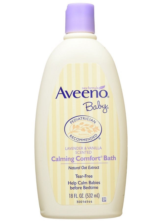 Aveeno Baby Calming Comfort Bath, Lavender & Vanilla, 18-Fluid Ounces Bottles (Pack of 3)